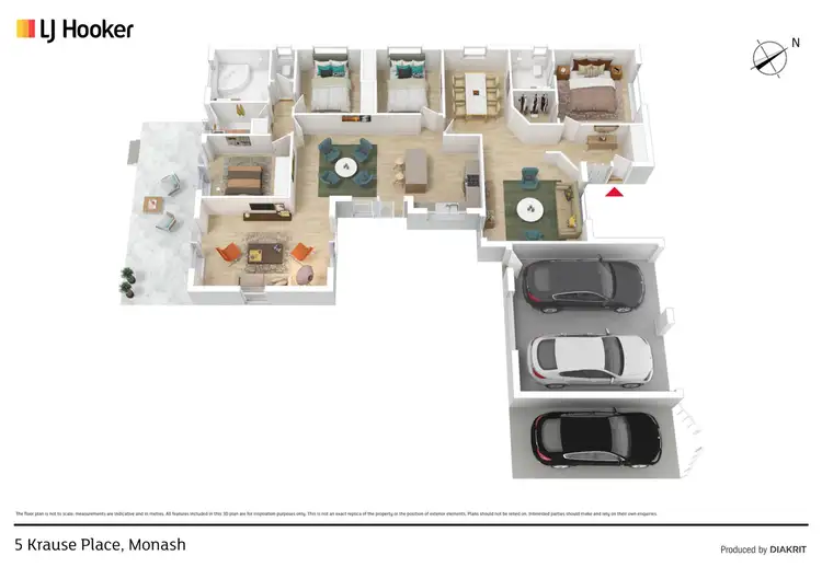 Floorplan of Homely house listing, 5 Krause Place, Monash ACT 2904
