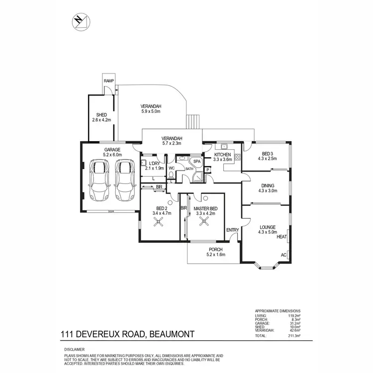 Floorplan of Homely house listing, 111 Devereux Road, Beaumont SA 5066
