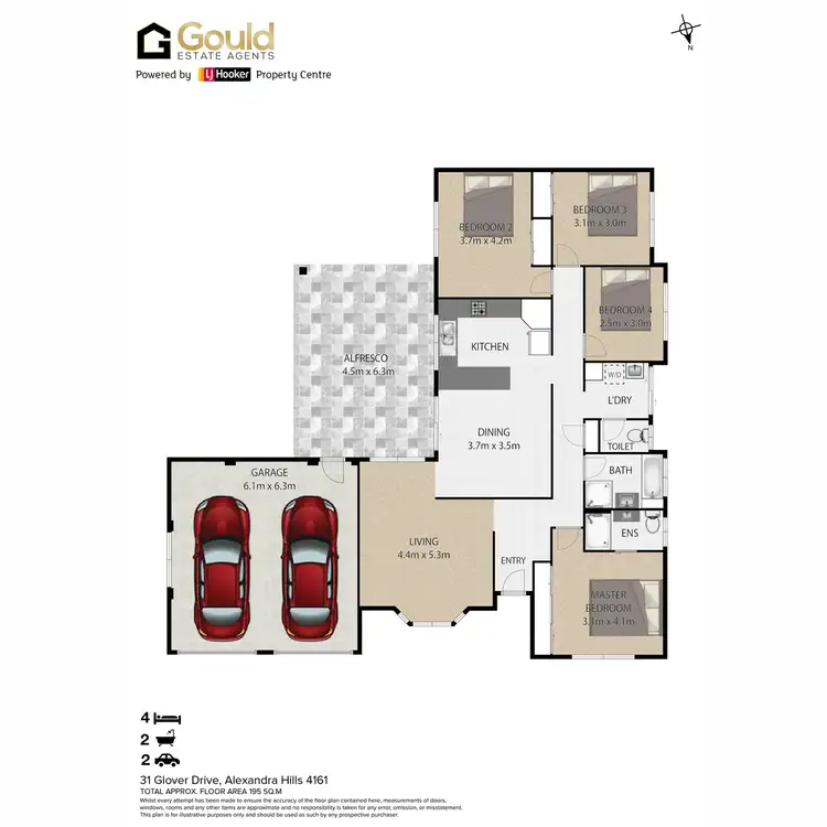 Floorplan of Homely house listing, 31 Glover Drive, Alexandra Hills QLD 4161