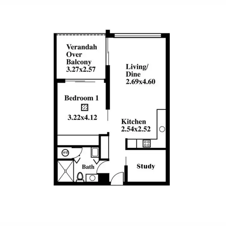Floorplan of Homely apartment listing, 404/12 - 14 Wirra Drive, New Port SA 5015