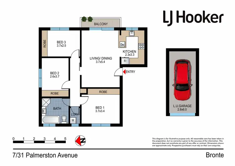 Floorplan of Homely apartment listing, 7/31 Palmerston Avenue, Bronte NSW 2024