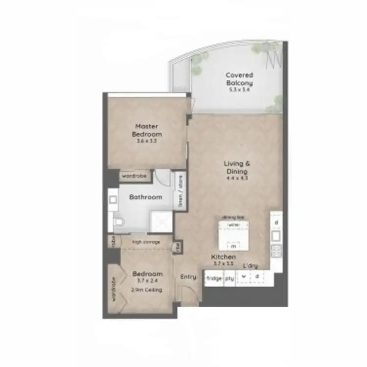 Floorplan of Homely apartment listing, 1008/360 Marine Parade, Labrador QLD 4215