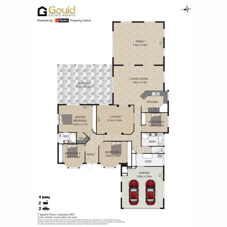 Floorplan of Homely house listing, 7 Agathis Place, Capalaba QLD 4157