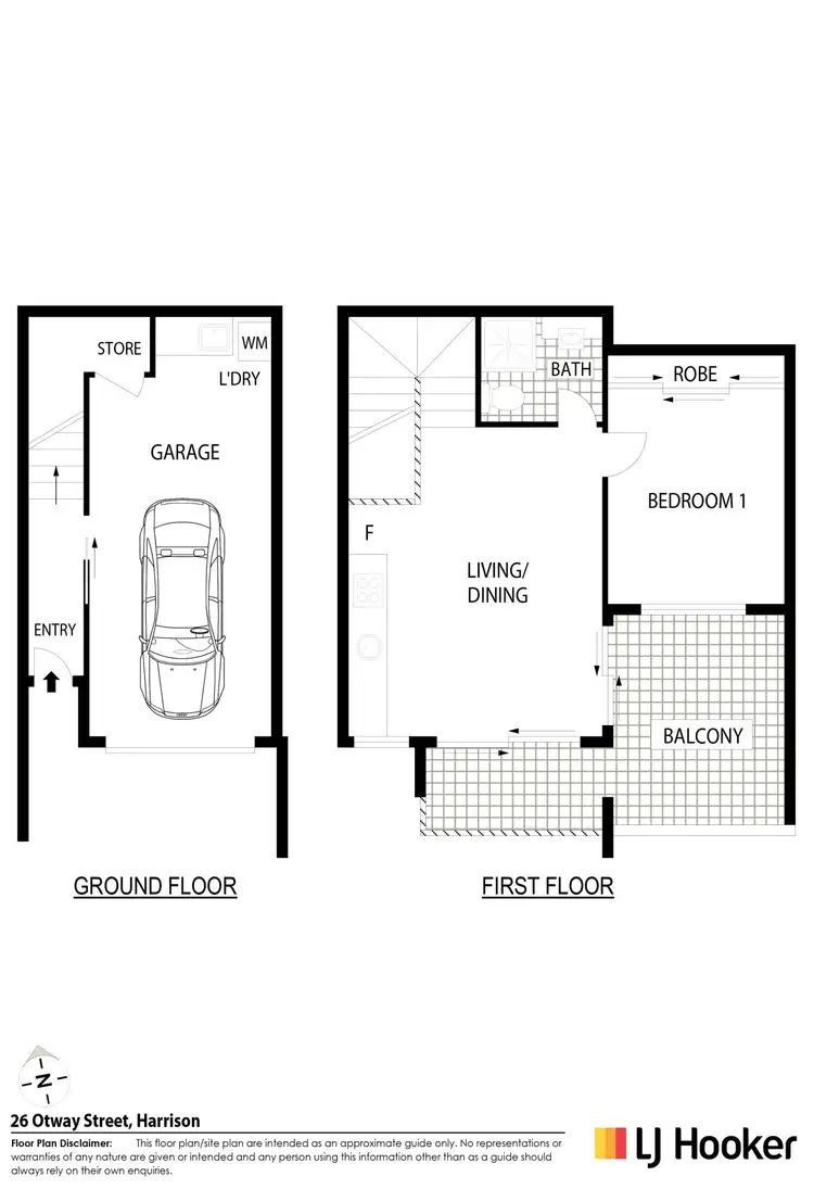 Floorplan of Homely apartment listing, 12/26 Otway Street, Harrison ACT 2914