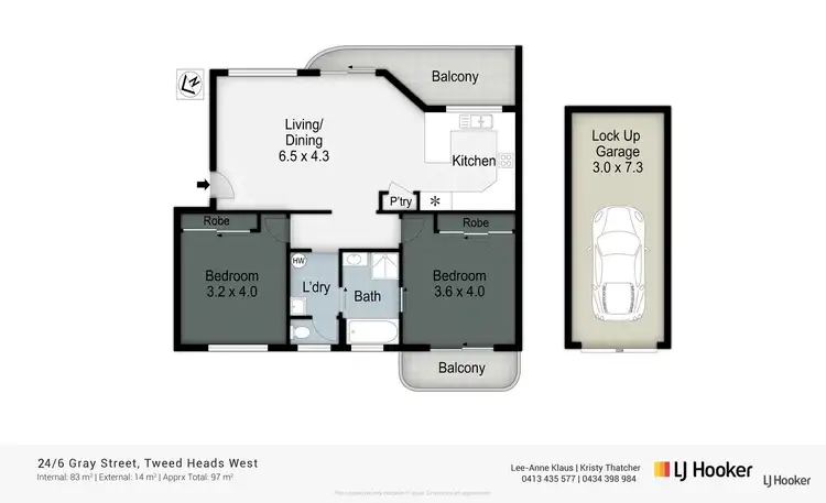 Floorplan of Homely unit listing, 24/6 Gray Street, Tweed Heads West NSW 2485