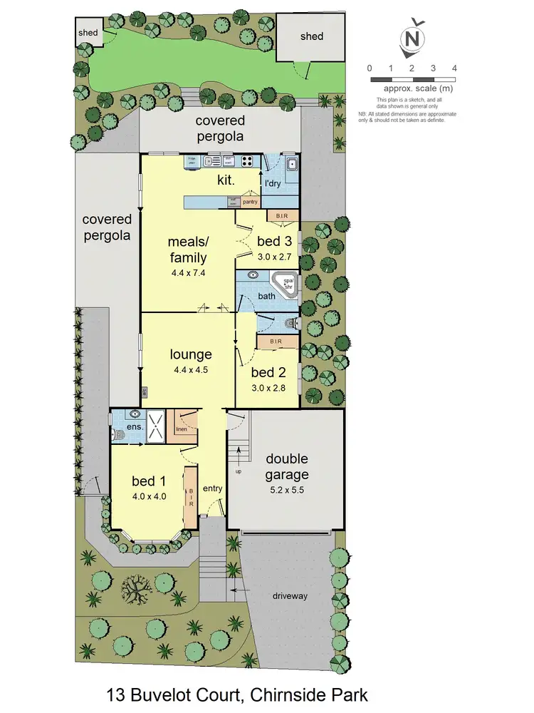 Floorplan of Homely house listing, 13 Buvelot Court, Chirnside Park VIC 3116