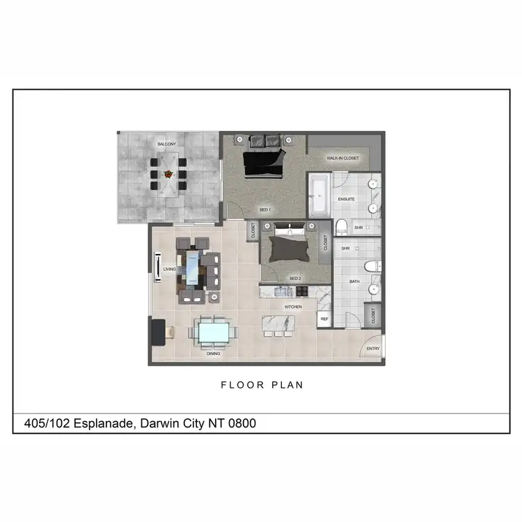 Floorplan of Homely unit listing, 405/102 Esplanade, Darwin City NT 800