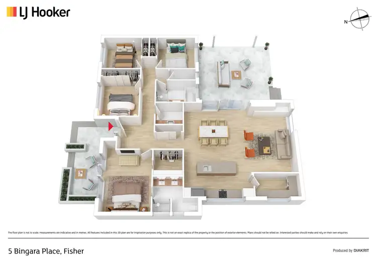 Floorplan of Homely house listing, 5 Bingara Place, Fisher ACT 2611