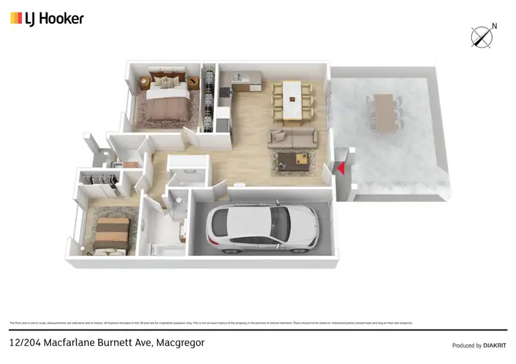 Floorplan of Homely townhouse listing, 12/204 Macfarlane Burnet Avenue, Macgregor ACT 2615
