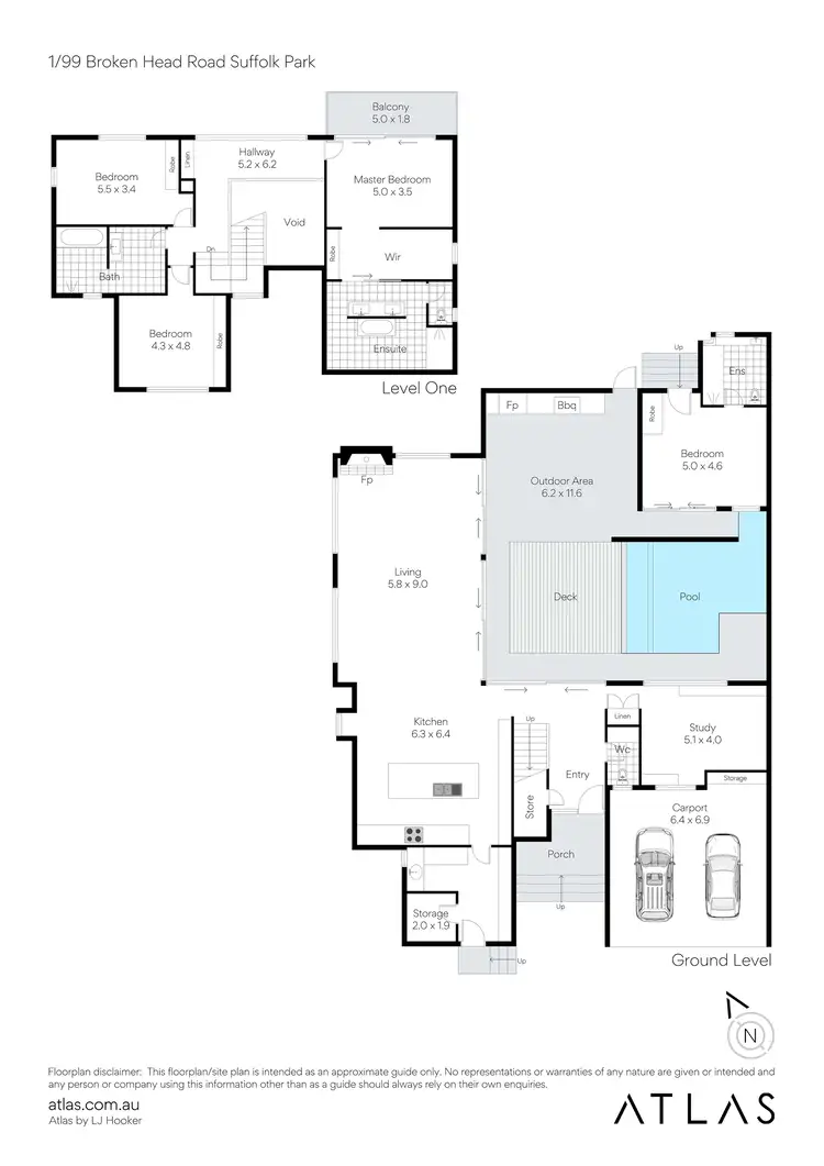Floorplan of Homely house listing, 1/99 Broken Head Road, Suffolk Park NSW 2481