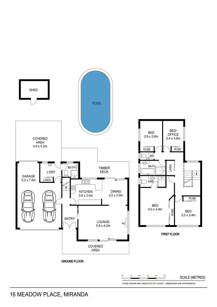 Floorplan of Homely house listing, 16 Meadow Place, Miranda NSW 2228