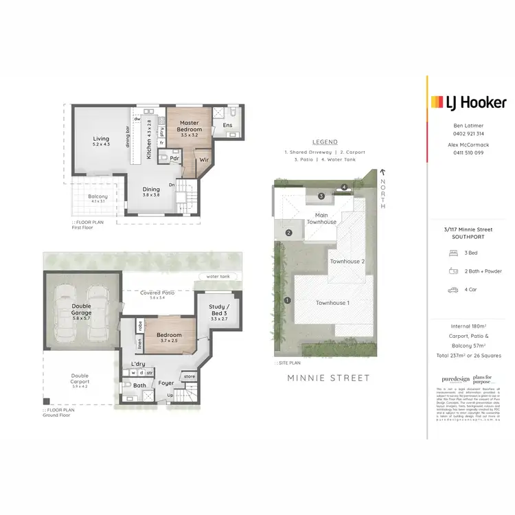 Floorplan of Homely townhouse listing, 3/117 Minnie Street, Southport QLD 4215