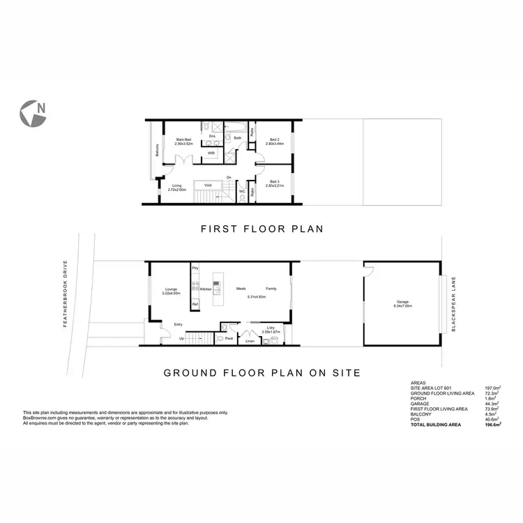 Floorplan of Homely townhouse listing, 103 Featherbrook Drive, Point Cook VIC 3030