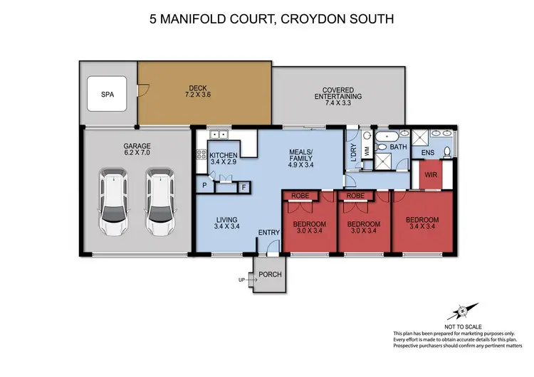 Floorplan of Homely house listing, 5 Manifold Court, Croydon South VIC 3136