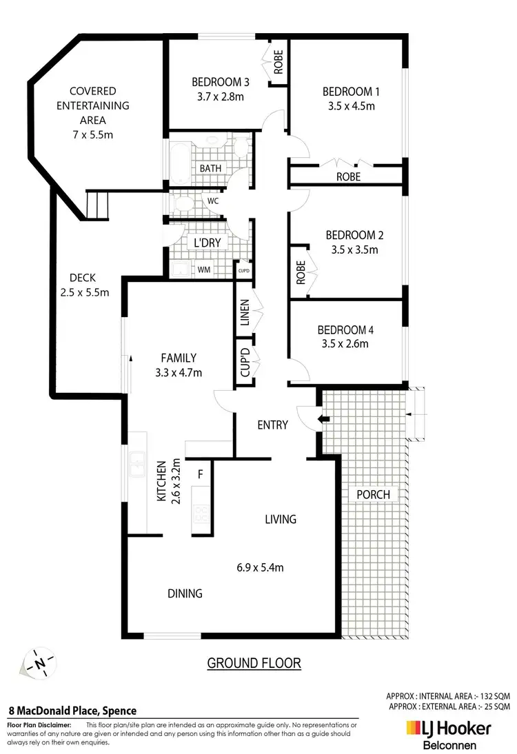 Floorplan of Homely house listing, 8 Macdonald Place, Spence ACT 2615