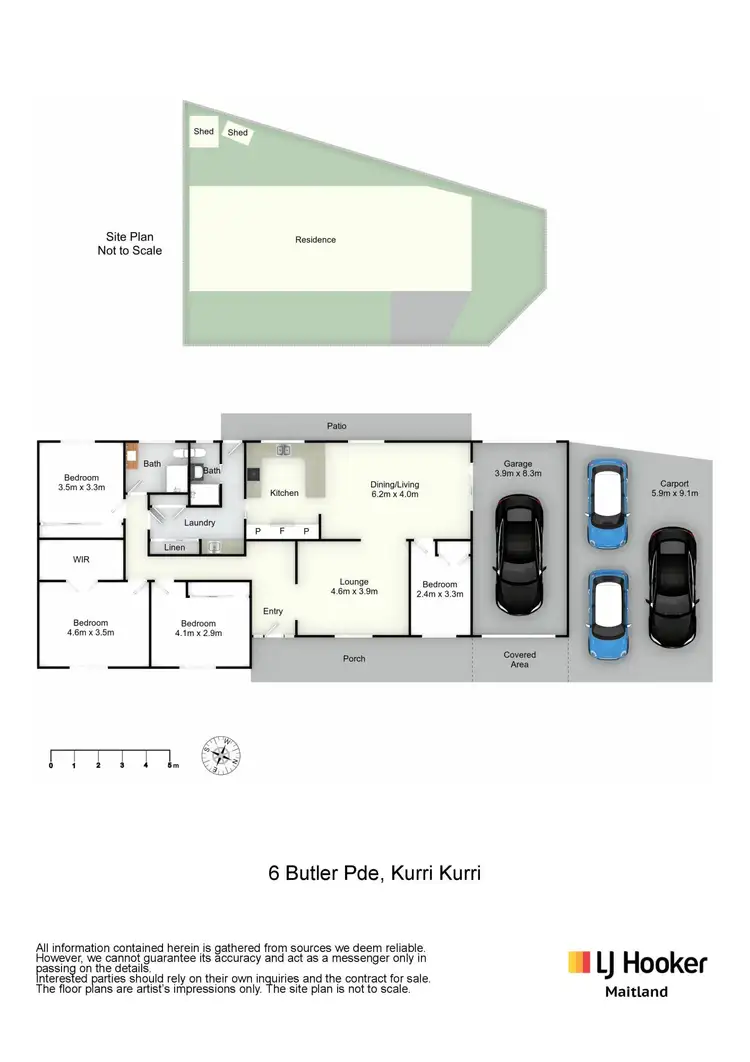 Floorplan of Homely house listing, 6 Butler Parade, Kurri Kurri NSW 2327