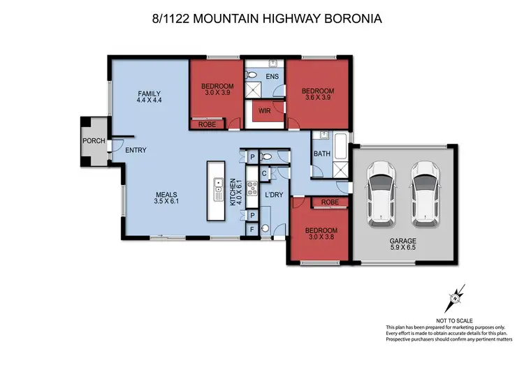 Floorplan of Homely unit listing, 8/1122 Mountain Highway, Boronia VIC 3155