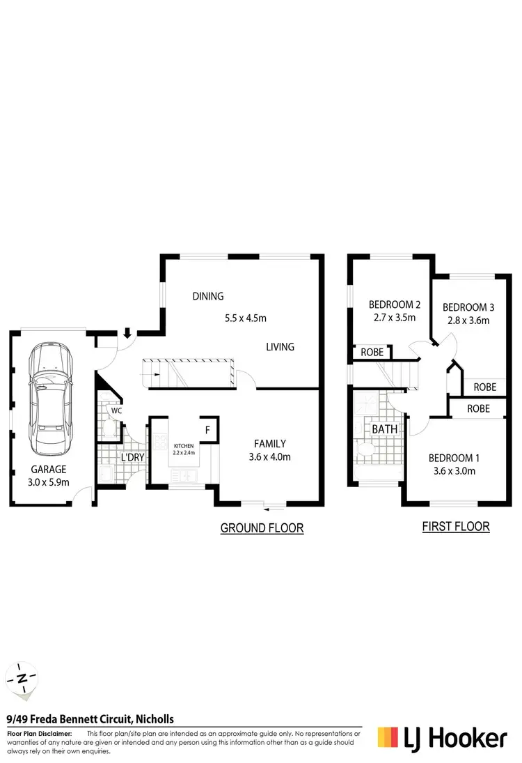 Floorplan of Homely townhouse listing, 9/49 Freda Bennett Circuit, Nicholls ACT 2913