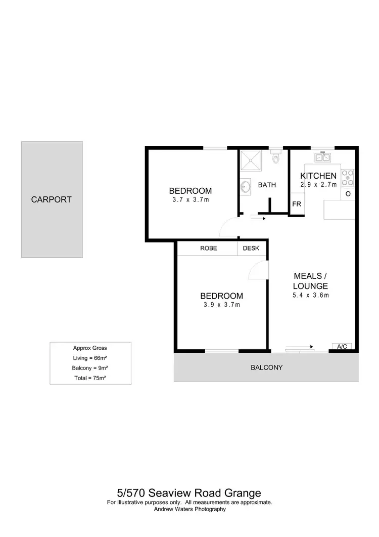 Floorplan of Homely unit listing, 5/570 Seaview Road, Grange SA 5022