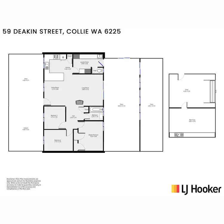 Floorplan of Homely house listing, 59 Deakin Street, Collie WA 6225