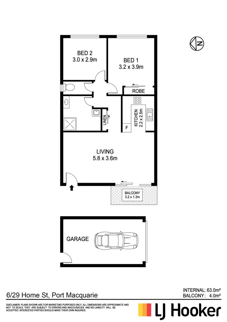 Floorplan of Homely unit listing, 6/29 Home Street, Port Macquarie NSW 2444