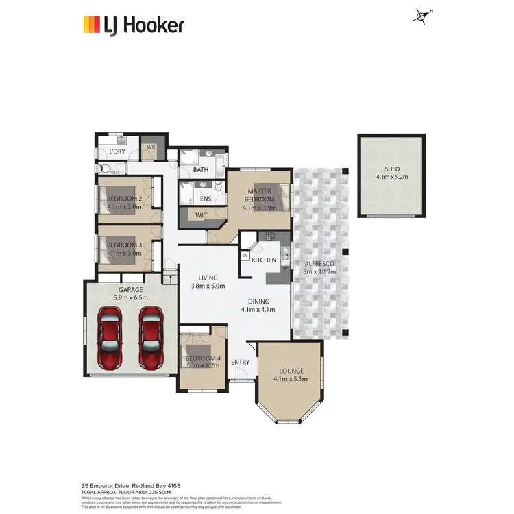 Floorplan of Homely house listing, 35 Emperor Drive, Redland Bay QLD 4165