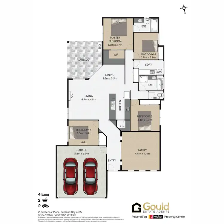 Floorplan of Homely house listing, 21 Pentecost Place, Redland Bay QLD 4165
