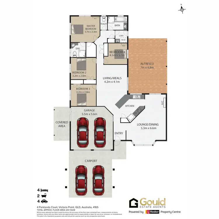 Floorplan of Homely house listing, 4 Parklands Court, Victoria Point QLD 4165