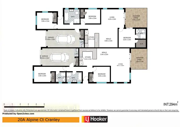 Floorplan of Homely semi-detached listing, 20a Alpine Court, Cranley QLD 4350