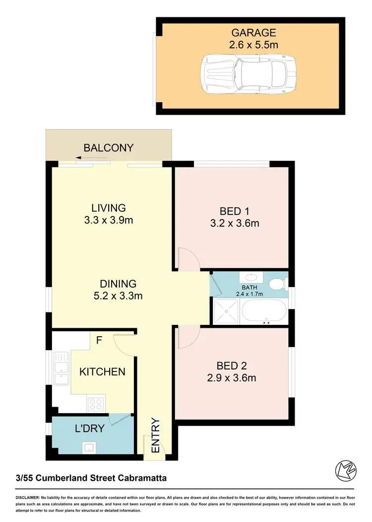 Floorplan of Homely unit listing, 3/55 Cumberland Street, Cabramatta NSW 2166