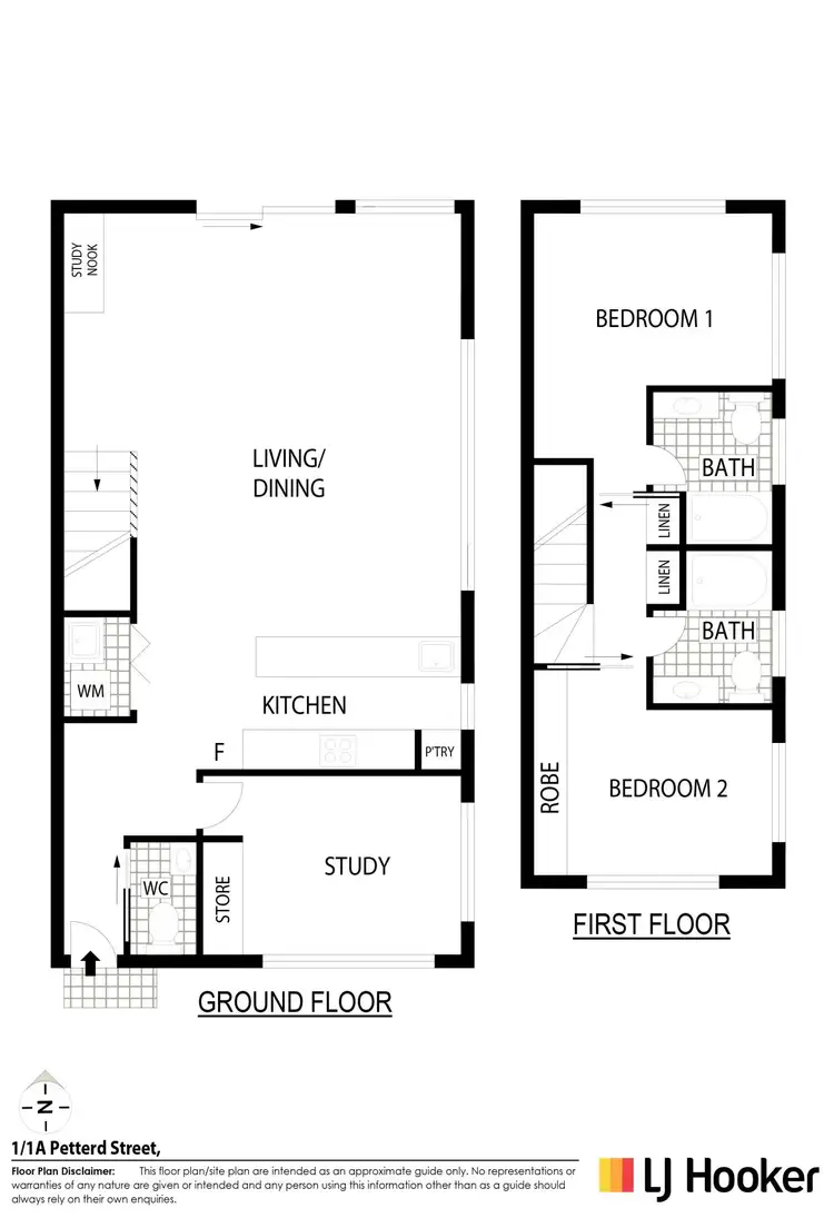 Floorplan of Homely townhouse listing, 1/1 Petterd Street, Page ACT 2614