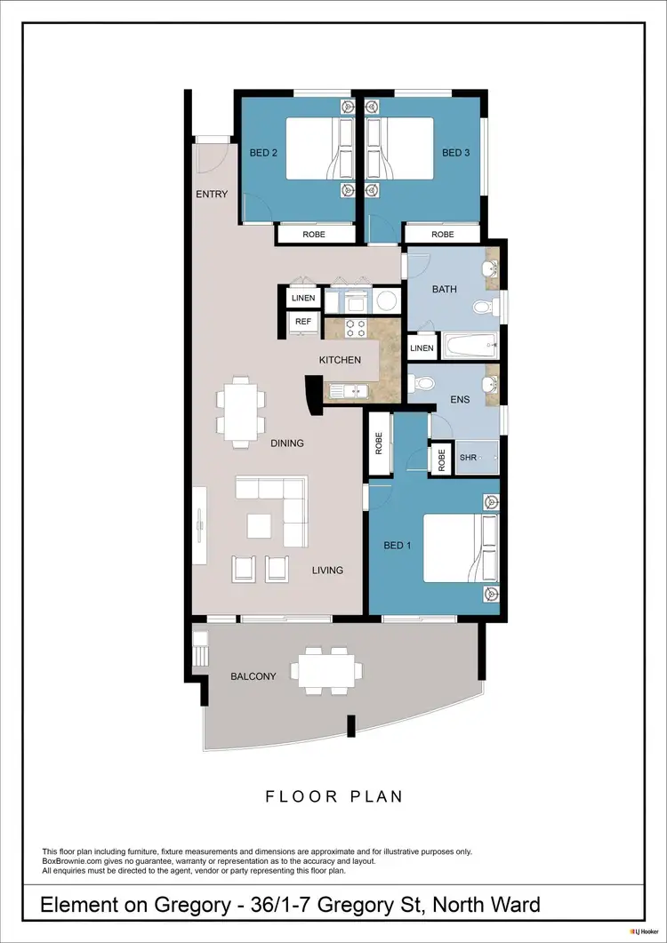 Floorplan of Homely unit listing, 36/1-7 Gregory Street, North Ward QLD 4810