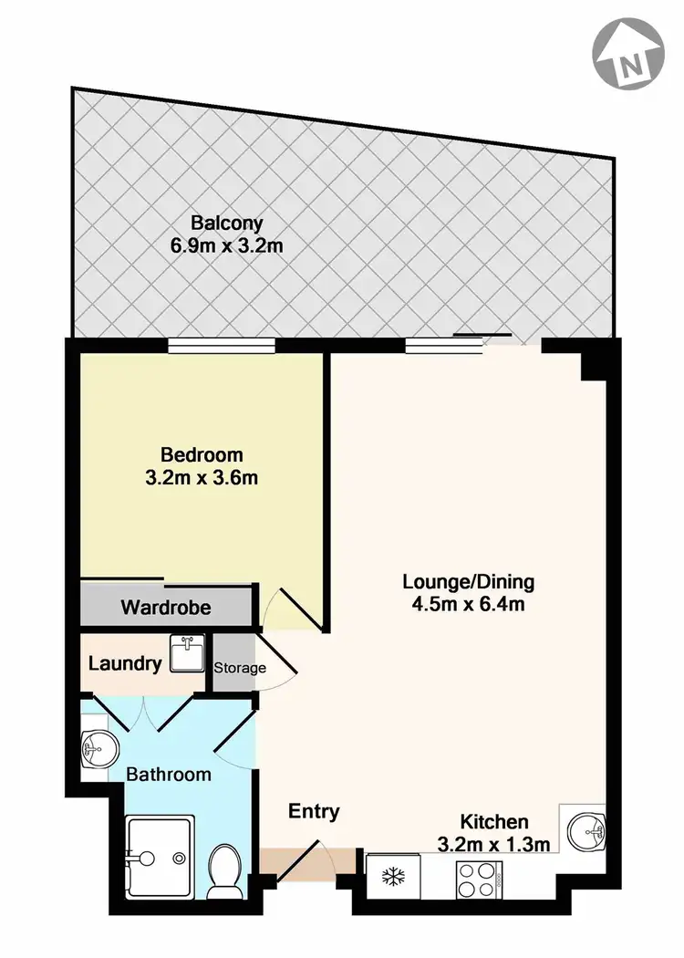 Floorplan of Homely unit listing, Unit 2304/32-36 Orara Street, Waitara NSW 2077
