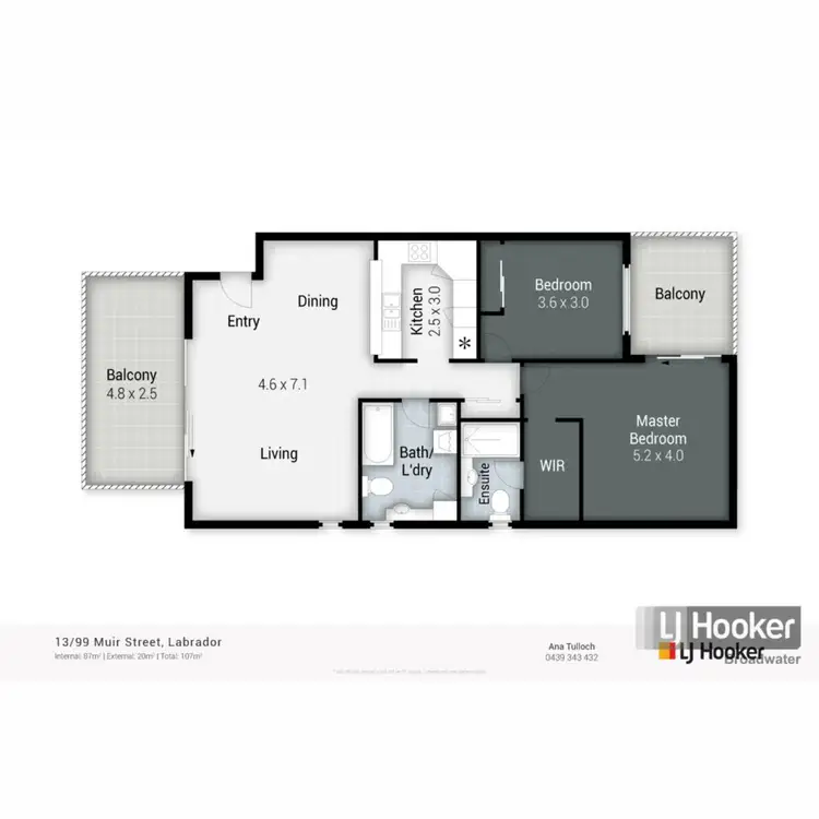Floorplan of Homely apartment listing, 13/99-103 Muir Street, Labrador QLD 4215