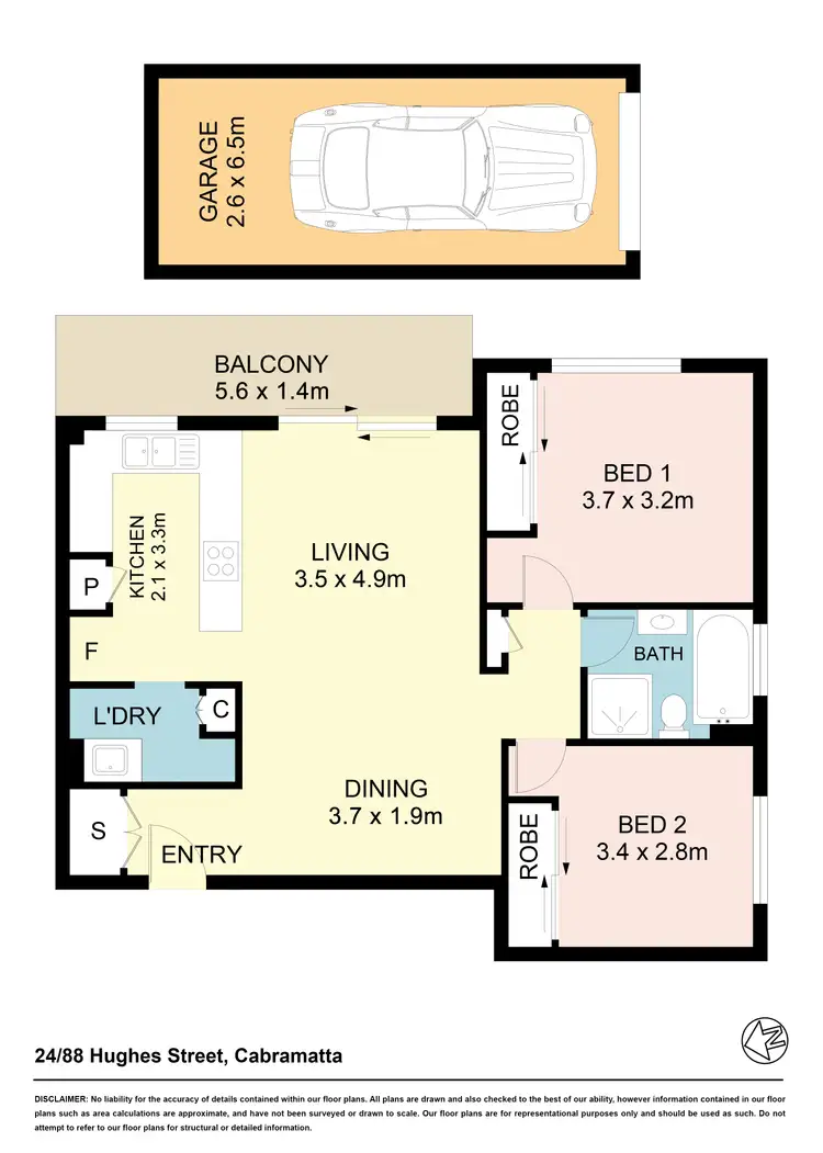 Floorplan of Homely unit listing, Unit 24/88 Hughes Street, Cabramatta NSW 2166