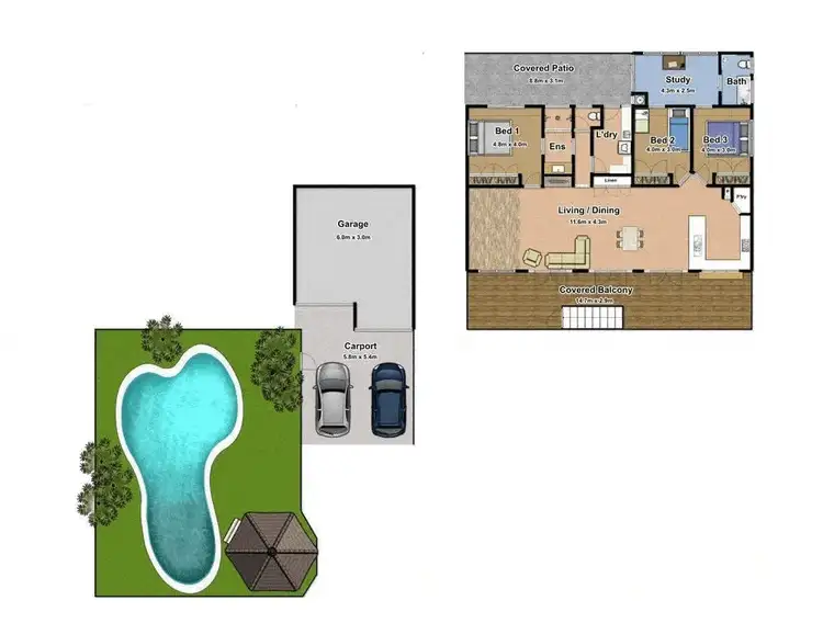 Floorplan of Homely house listing, 15 Granite Close, Brinsmead QLD 4870