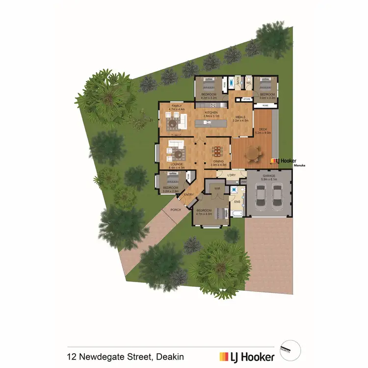 Floorplan of Homely house listing, 12 Newdegate Street, Deakin ACT 2600