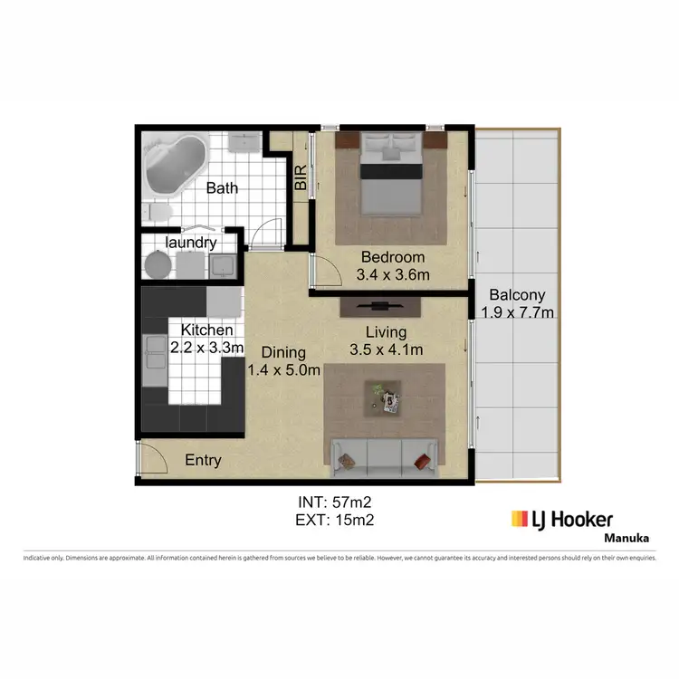 Floorplan of Homely unit listing, 4/17 Oxley Street, Griffith ACT 2603