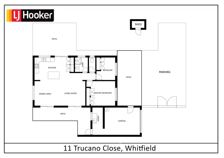 Floorplan of Homely semi-detached listing, 11 Trucano Close, Whitfield QLD 4870