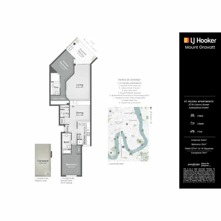 Floorplan of Homely apartment listing, 2/78 Cairns Street, Kangaroo Point QLD 4169