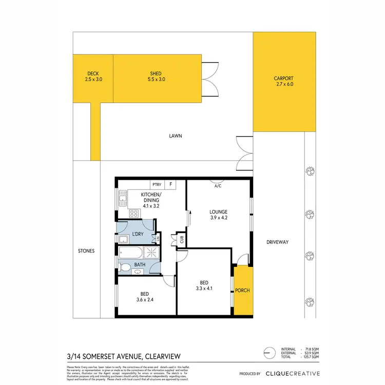 Floorplan of Homely house listing, 3/14 Somerset Avenue, Clearview SA 5085