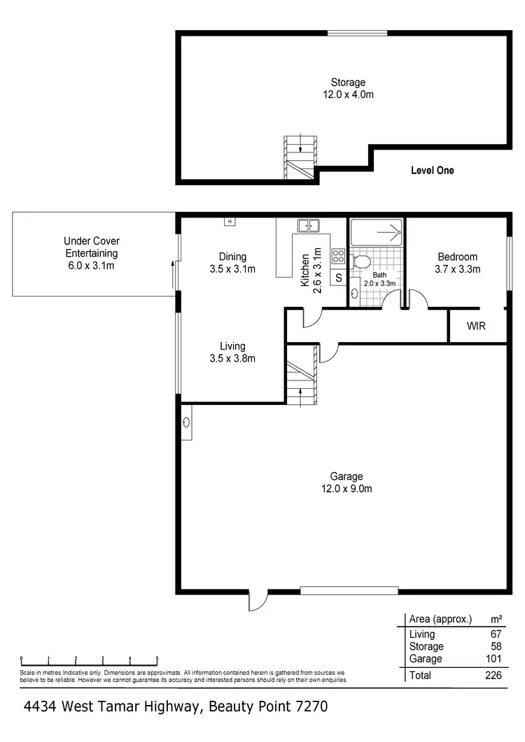 Floorplan of Homely house listing, 4434 West Tamar Highway, Beauty Point TAS 7270