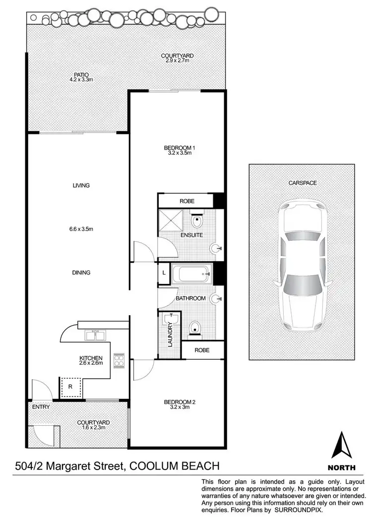 Floorplan of Homely unit listing, Unit 504/2 Margaret Street, Coolum Beach QLD 4573