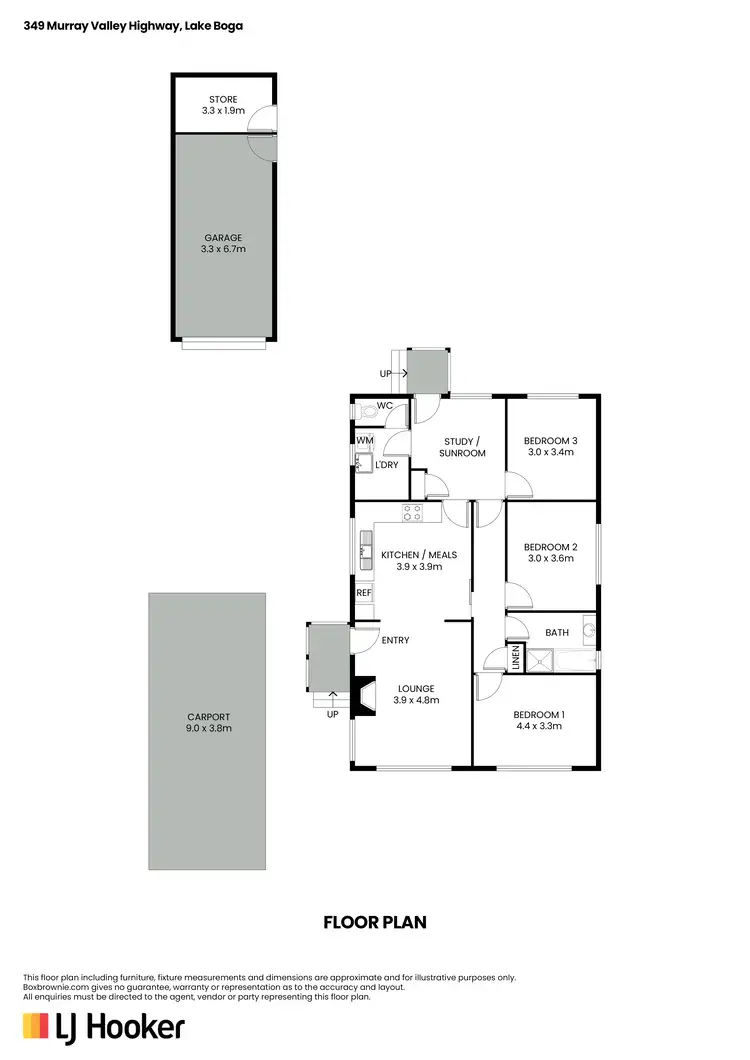 Floorplan of Homely house listing, 349 Murray Valley Highway, Lake Boga VIC 3584