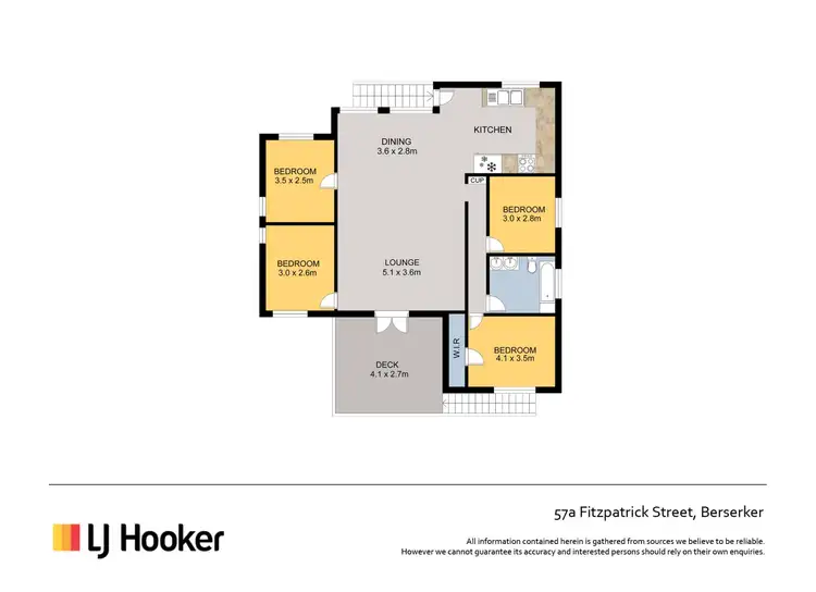 Floorplan of Homely house listing, 57A Fitzpatrick Street, Berserker QLD 4701