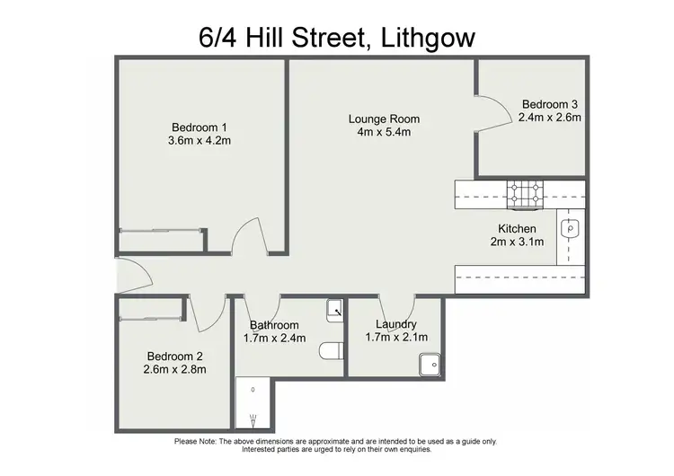 Floorplan of Homely townhouse listing, 6/4 Hill Street, Lithgow NSW 2790
