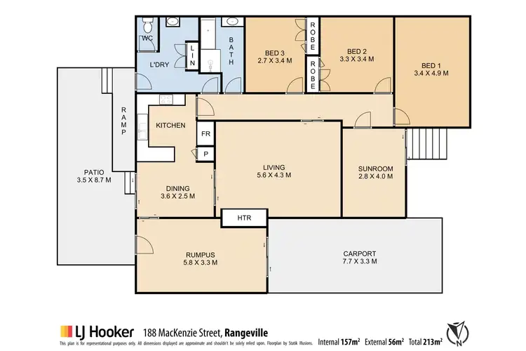Floorplan of Homely house listing, 188 MacKenzie Street, Rangeville QLD 4350