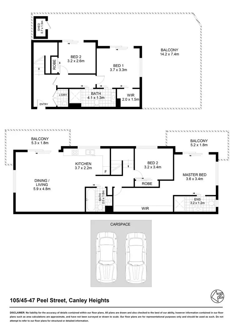 Floorplan of Homely apartment listing, 105/45 Peel Street, Canley Heights NSW 2166