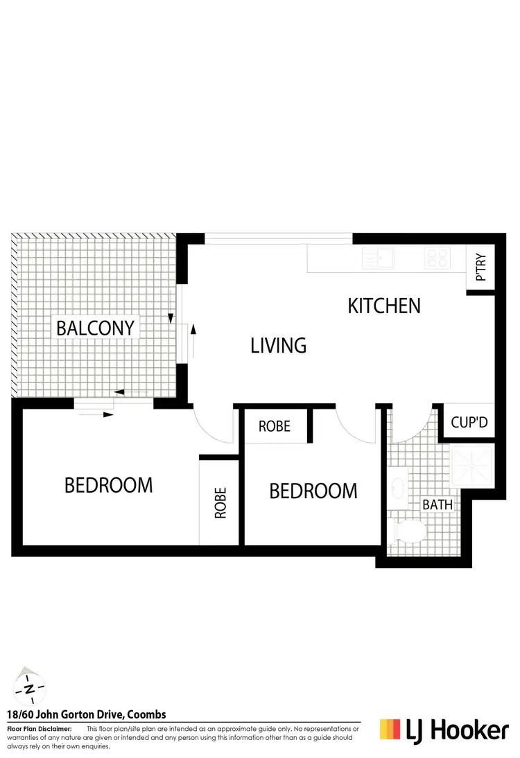 Floorplan of Homely unit listing, 18/60 John Gorton Drive, Coombs ACT 2611