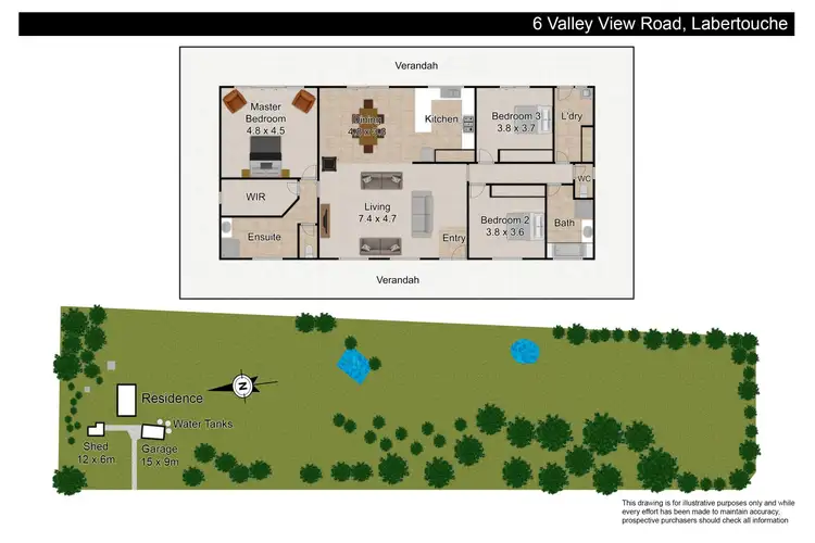 Floorplan of Homely house listing, 6 Valley View Road, Labertouche VIC 3816